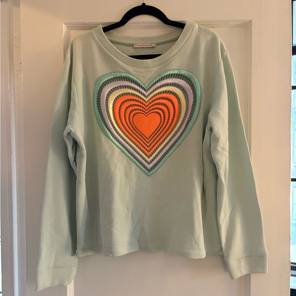 Christopher Kane heart embroidered cutout sweatshirt M